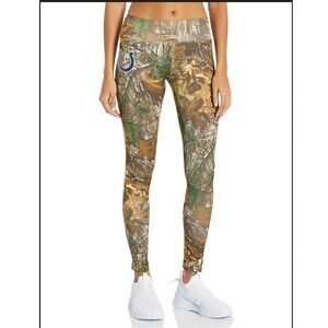 NWT Zubaz Brown Realtree Camo Indianapolis Colts Leggings Womens L NFL Yoga